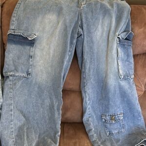 SHEIN Light Blue Flare & Wide Leg Jeans